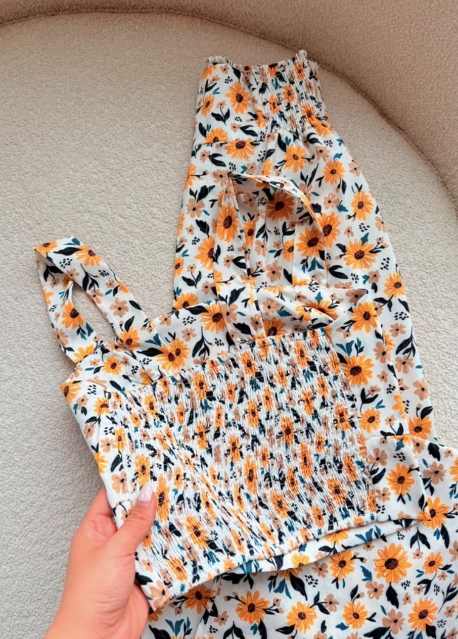 ست کراپ و شلوار بگ بوگاتی گلدار