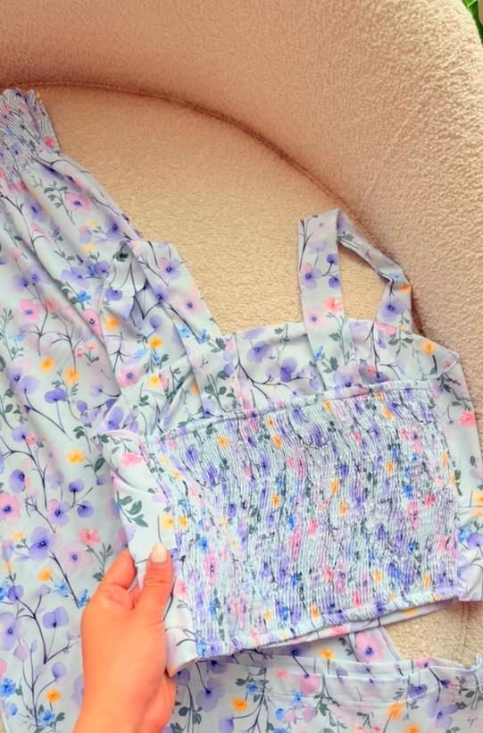 ست کراپ و شلوار بگ بوگاتی گلدار