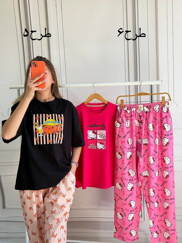 ست تیشرت باکسی و شلوار بوگاتی