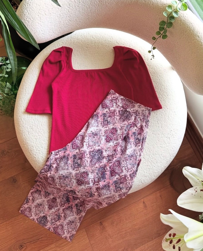 ست کراپ و شلوار بوگاتی