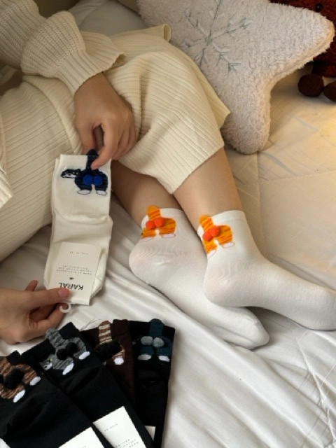 جوراب نیم ساق فانتزی گربه